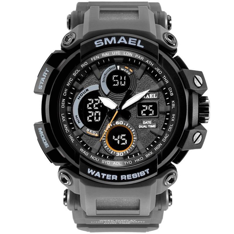 Orange Modern Sport  Waterproof 50M Men Watches With LED Digital Display In Military Armi Relogio Masculino Style - SJB-DIAMOND ELITES