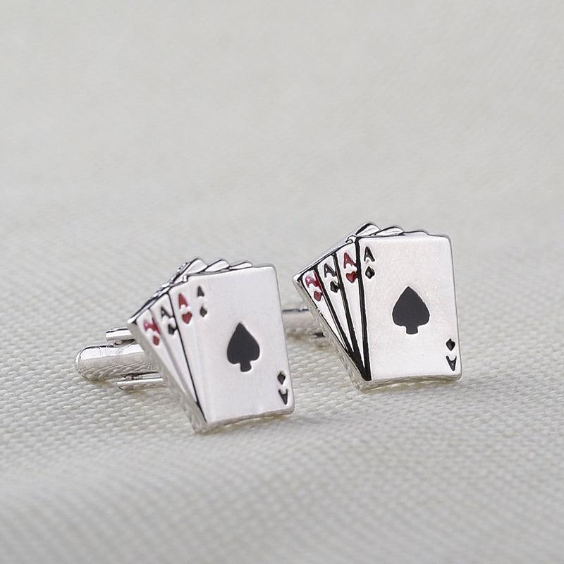 Retro Playing Cards Tie Clip Vintage Elegant Tie Clip Man Clips Unique Business Cufflinks Wedding Tie Clips For Anniversary Business Meeting And Daily Life Stevvex