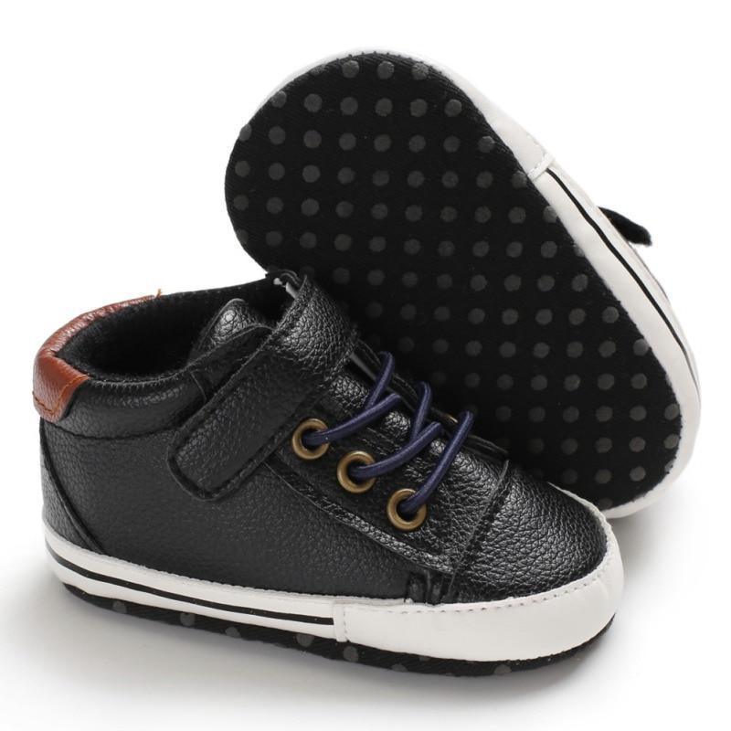 Newborn PU Leather Shoes Winter Fashion Baby Soft Sole Canvas Sneakers 0-12 Months Baby Boy And Girl Stevvex