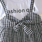 Retro Modern Baby Girl Clothing 0-3Y Casual Toddler Dress Plaid Fake Party Birthday Dress For Girls Between 6-24 Months