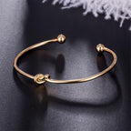 Fashion Bohemia Leaf Round Knot Cuff Bangle Gold Chain Charm Bracelet  for Women Simple Geometric Bracelets Luxury Jewelry - SJB-DIAMOND ELITES