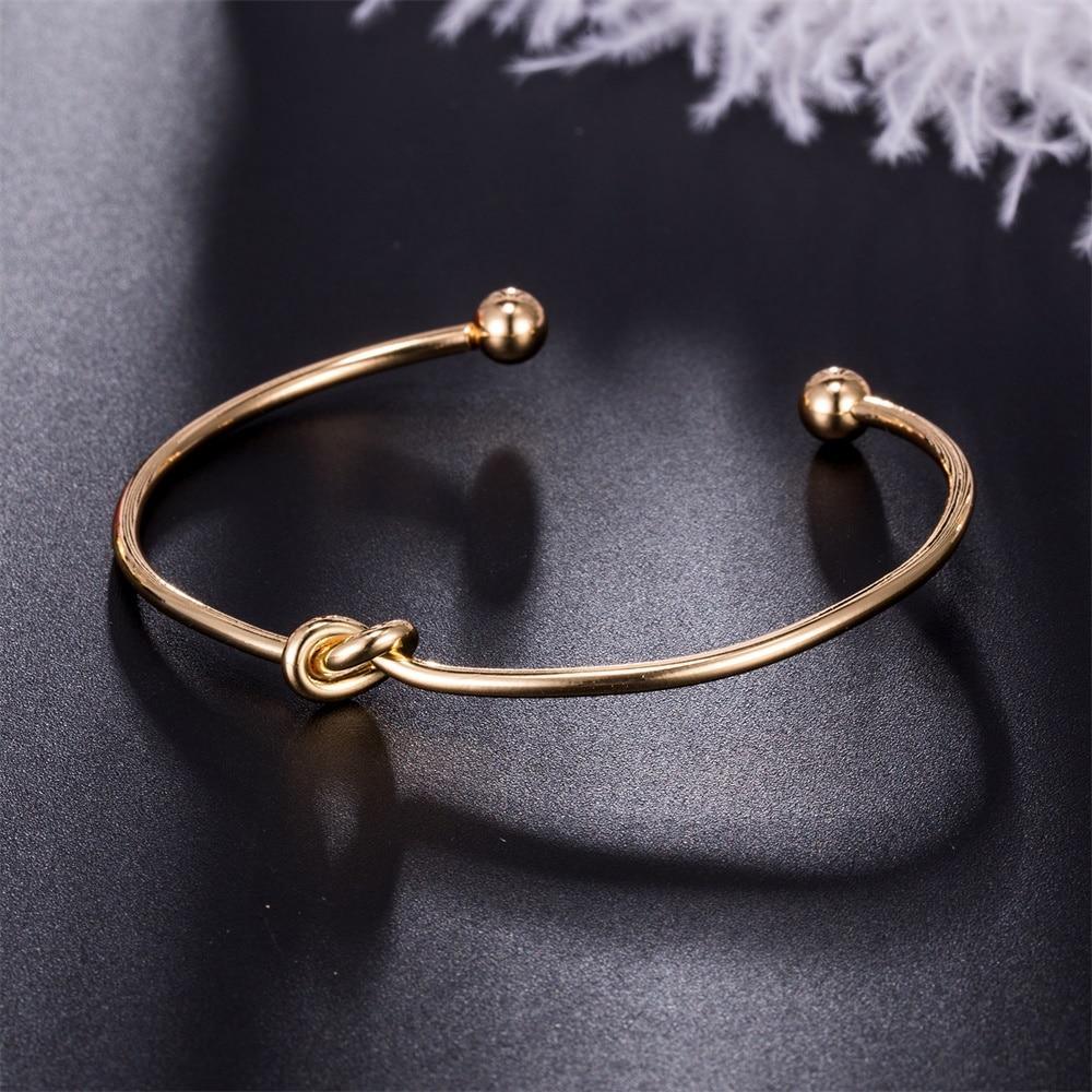 Fashion Bohemia Leaf Round Knot Cuff Bangle Gold Chain Charm Bracelet  for Women Simple Geometric Bracelets Luxury Jewelry - SJB-DIAMOND ELITES