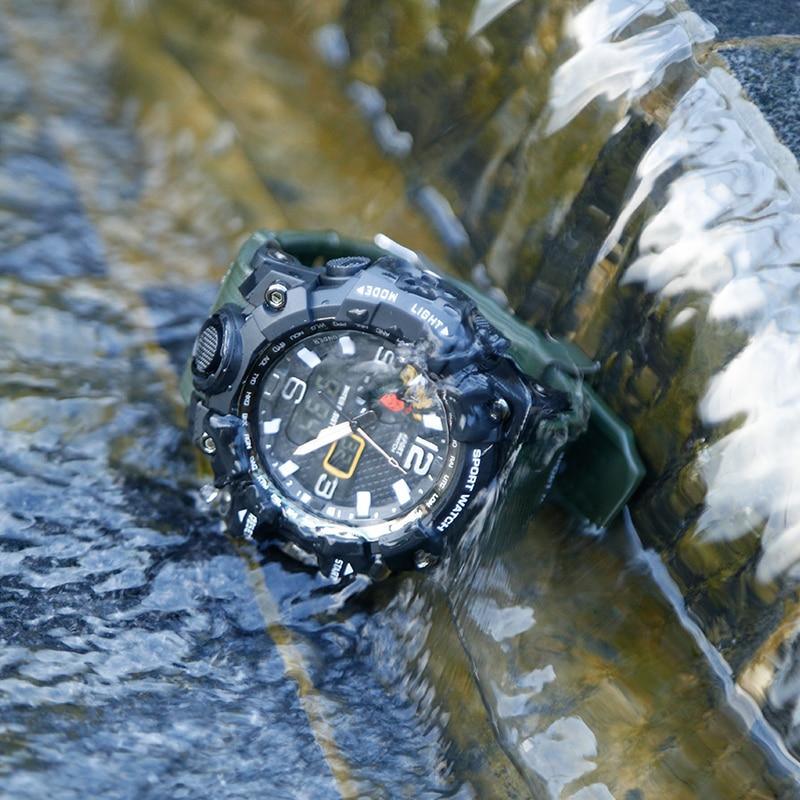 Popular Men Military Army Mens Watch With Led Digital Display Analog Automatic Watch for Men and Woman Sport watch - SJB-DIAMOND ELITES