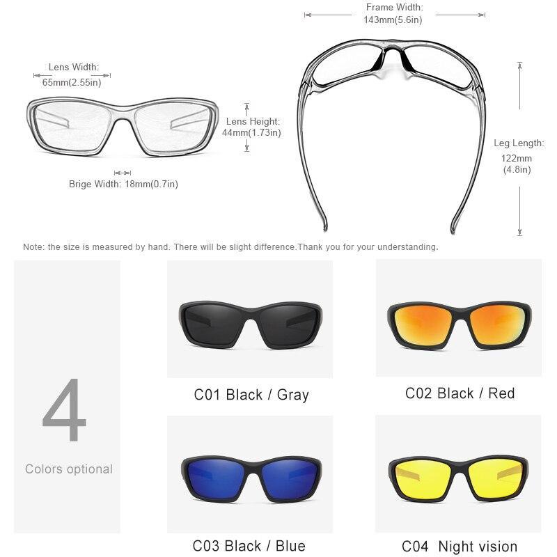 Sport Popular Men's Polarized Sunglasses TR90 Frame Night Vision Mirror Eyewear Sunglasses High Quality OCulus De Sol Military Style sunglasses - SJB-DIAMOND ELITES