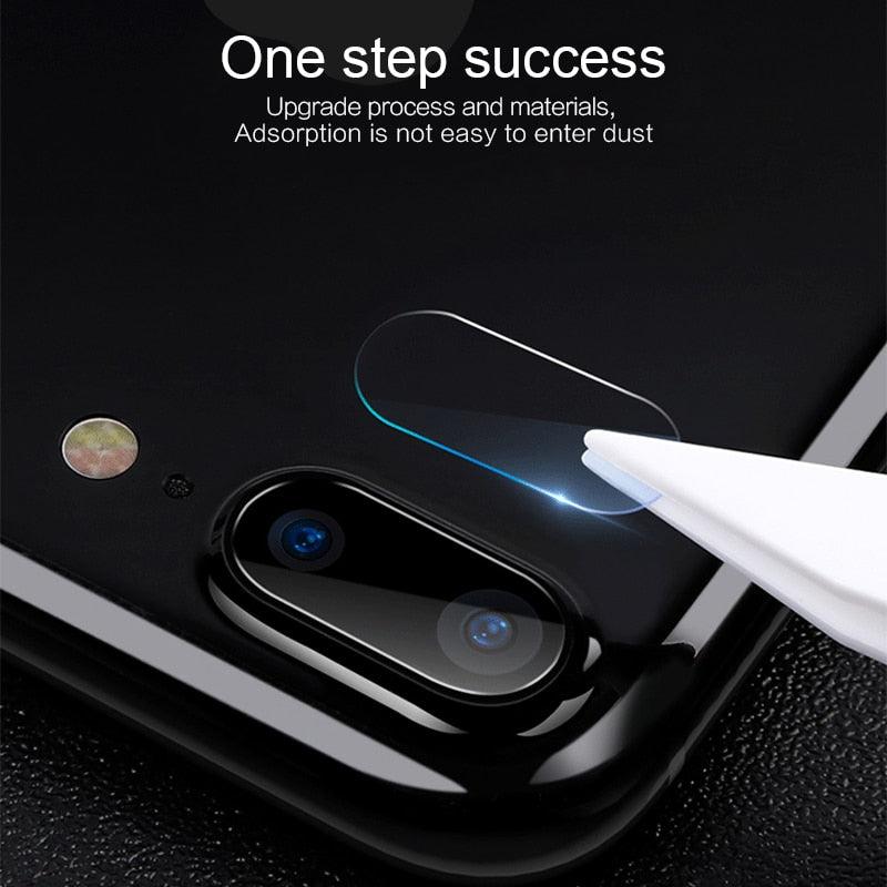 2pcs Camera Lens Protector Film For iPhone XS Max XR X glass on iPhone X 7 8 6 6S Plus 5 se Camera Lens  Protector Ultra HD Back Camera Lens Tempered Glass Camera Cover Film for iPhone Stevvex