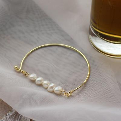 New Handmade Imitation Pearls Gold Metal Link Chain Bracelets for Women Girl Summer Party Luxury Jewelry Gift - SJB-DIAMOND ELITES