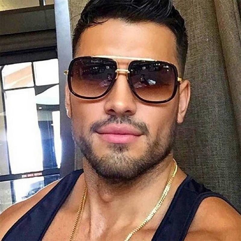 Luxury Square Gold Metal Frame Woman and Man Unisex Top Oversized Big Frame Elegant Sunglasses For Summer  NEW 2020 Edition - SJB-DIAMOND ELITES