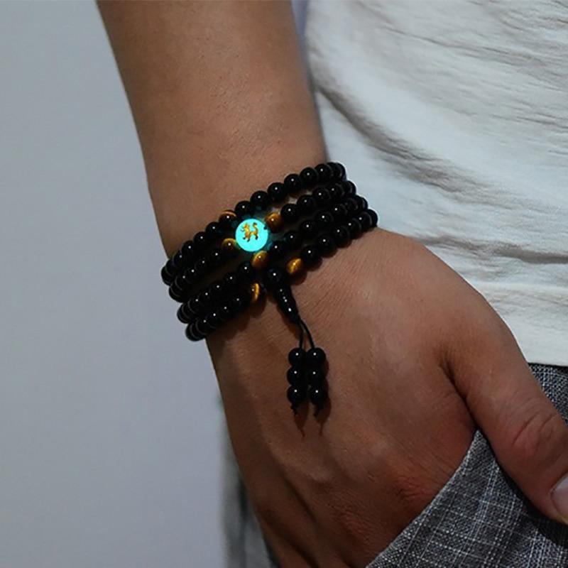 Black Elegant Luxury Modern Fashion Fluroscent Beads Bangles And Bracelets Handmade Amazing For Women Or Men - SJB-DIAMOND ELITES