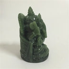 Ganesha Buddha Statue Elephant God Sculpture Ganesh Figurine Man-made Jade Stone Garden Home Decoration Accessories Statues Lootquake LLC