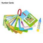 New Magic Doodle Card Water Drawing Card Kids Learn Number/Color/Shape in English 8/10 Pcs with 1 Pcs Water Pen Coloring Toy - SJB-DIAMOND ELITES