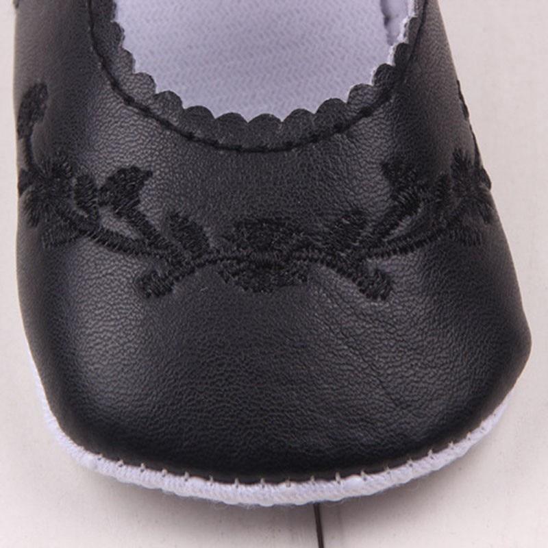 Black Soft Newborn Baby Girl Shoes Prewalker First Walkers Lovely Sneakers Infant Kids Girls Princess Shoes Stevvex