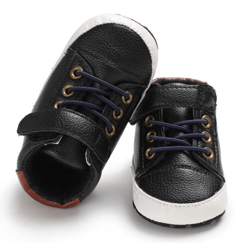 Newborn PU Leather Shoes Winter Fashion Baby Soft Sole Canvas Sneakers 0-12 Months Baby Boy And Girl Stevvex