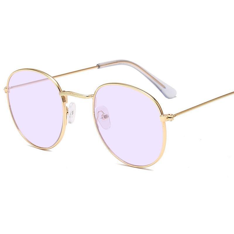 Luxury Leon Classic Small Round Unisex Sunglasses For Women and Men Mirror Sun Glasses Vintage Style With UV400 Protection - SJB-DIAMOND ELITES