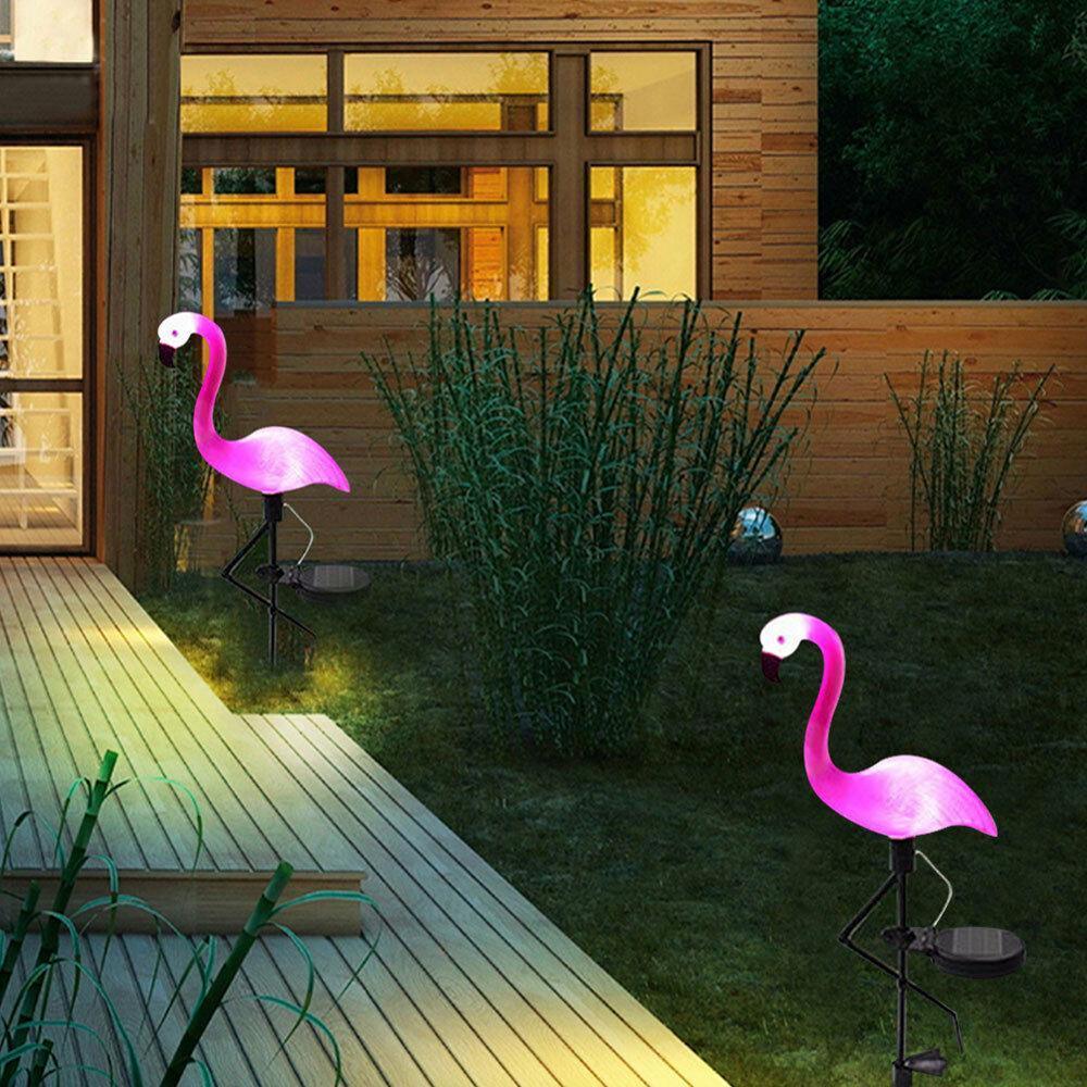 Flamingo LED Solar Modern Lamp For Garden And Yard With Base Station 3 Piece Set Decorative Lighting For Pathway Driveway Landscape - SJB-DIAMOND ELITES