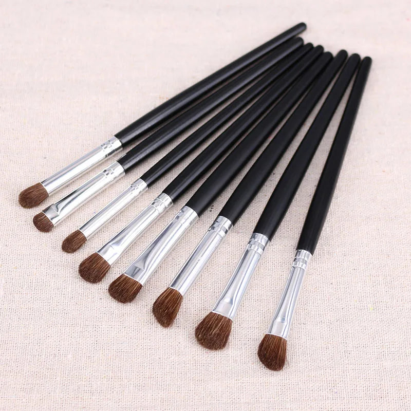 Professional Eyes Makeup Brushes Set Nature Hair Eye Shadow Liner Brow Cream Smudge Contour Shading Blending Makeup Tools Kit Lootquake LLC