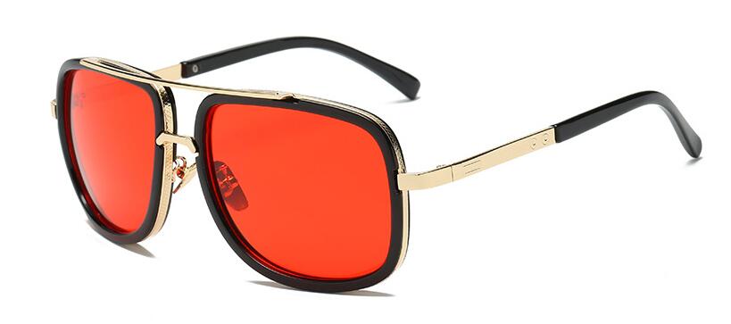 Classic Brand Luxury Square Gold Metal Frame Woman and Man Unisex Top Oversized Bog Frame Elegant Sunglasses For Summer  Designer - SJB-DIAMOND ELITES