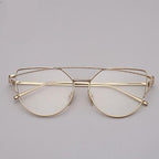 NEW  Stevvex Designer Cat eye Sunglasses For Women and Ladies in Vintage Metal Reflective Glasse Mirror Retro Oculos De Sol Gafas Style With UV 400 Protection - SJB-DIAMOND ELITES
