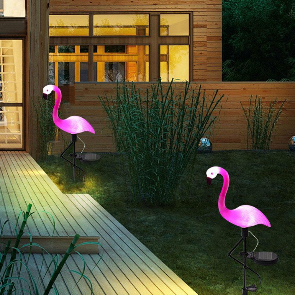 Flamingo LED Solar Modern Lamp For Garden And Yard With Base Station 3 Piece Set Decorative Lighting For Pathway Driveway Landscape - SJB-DIAMOND ELITES