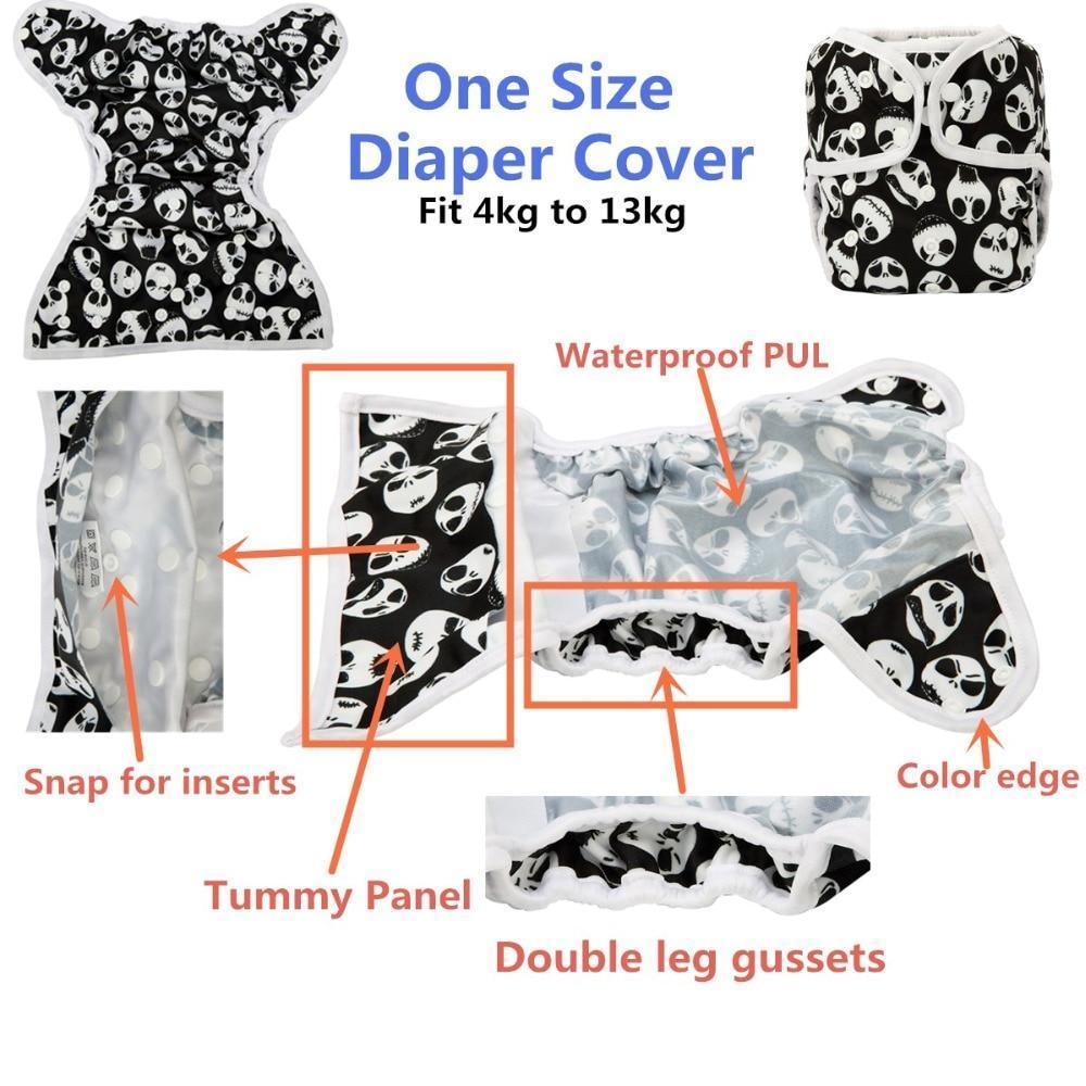 Baby Girl Pink One Size Cloth Diaper Cover Comfortable Nappy With Double Gusset Cartoon Designs Baby Boys Diapers Stevvex