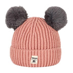 Modern Trend New Baby Beanies Hats Children Knitted Pompom Winter Autumn Cute Cap  Warm Girl Hat With Two Balls