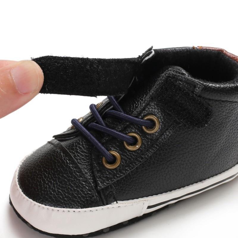 Newborn PU Leather Shoes Winter Fashion Baby Soft Sole Canvas Sneakers 0-12 Months Baby Boy And Girl Stevvex