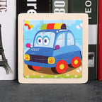 10pcs Of Wood Puzzle Baby Young Children Early Lessons Learned Intelligence Cartoon Animal Puzzle Wooden Toys Education Puzzles - SJB-DIAMOND ELITES