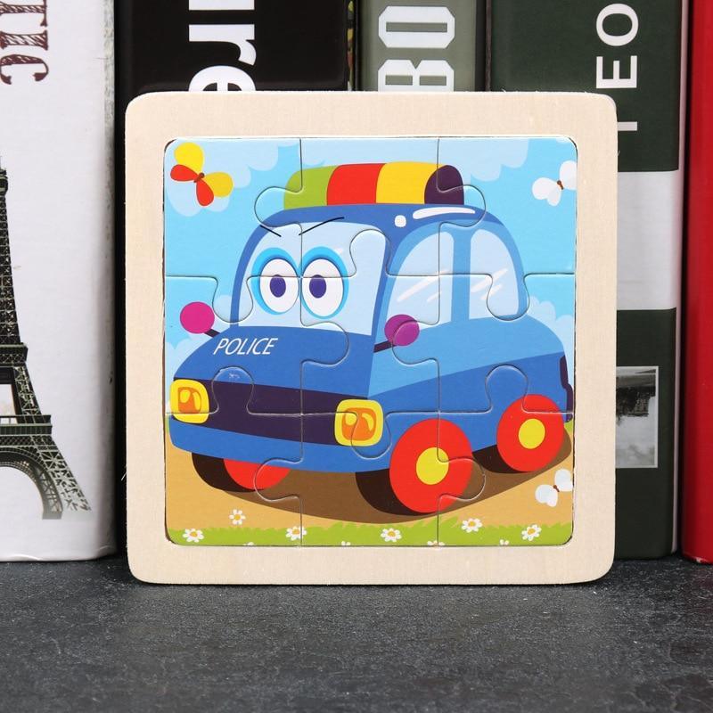 10pcs Of Wood Puzzle Baby Young Children Early Lessons Learned Intelligence Cartoon Animal Puzzle Wooden Toys Education Puzzles - SJB-DIAMOND ELITES