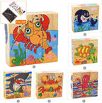 1Set Nine Blocks Six-sided 3D Wooden Cube Puzzle Toys  For Children Kids Educational Toys Funny Games - SJB-DIAMOND ELITES