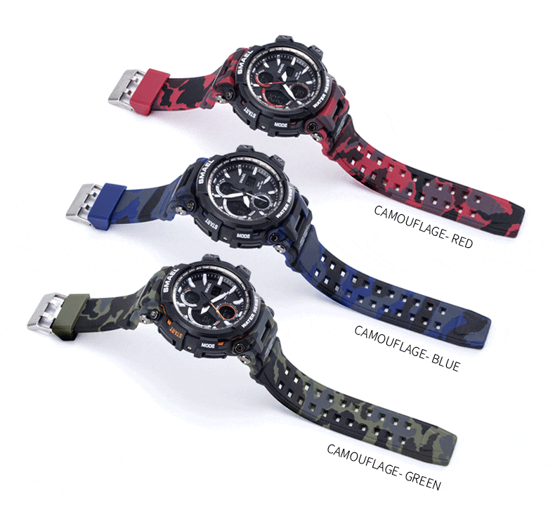 Orange Modern Sport  Waterproof 50M Men Watches With LED Digital Display In Military Armi Relogio Masculino Style - SJB-DIAMOND ELITES