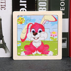 10pcs Of Wood Puzzle Baby Young Children Early Lessons Learned Intelligence Cartoon Animal Puzzle Wooden Toys Education Puzzles - SJB-DIAMOND ELITES