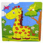 1 Pcs Animal Wooden Puzzles For Children In Wooden 3D Mosaic Puzzles Kids Educational Toys Design  For Baby Birthday Gifts - SJB-DIAMOND ELITES