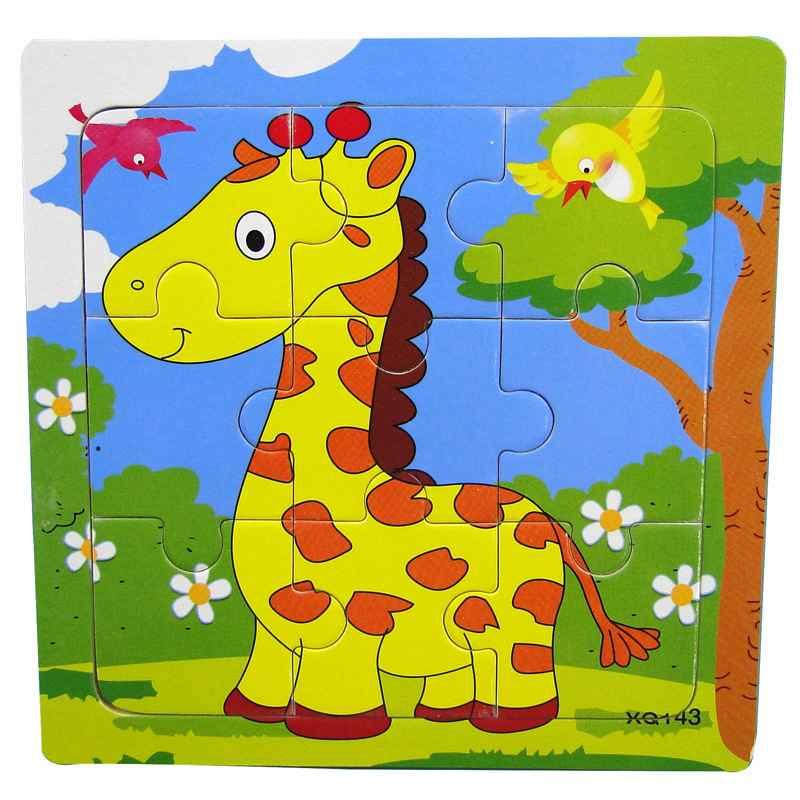 1 Pcs Animal Wooden Puzzles For Children In Wooden 3D Mosaic Puzzles Kids Educational Toys Design  For Baby Birthday Gifts - SJB-DIAMOND ELITES