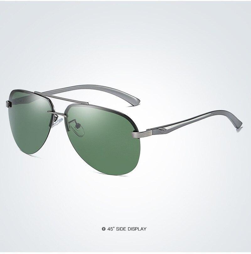 Luxury  Aluminium Magnesium Men's Sports Driving Polarized Sunglasses With Stanless Steel Frame Ultra Light Men Glasses In Aviation Pilot Style With UV400 Protection - SJB-DIAMOND ELITES