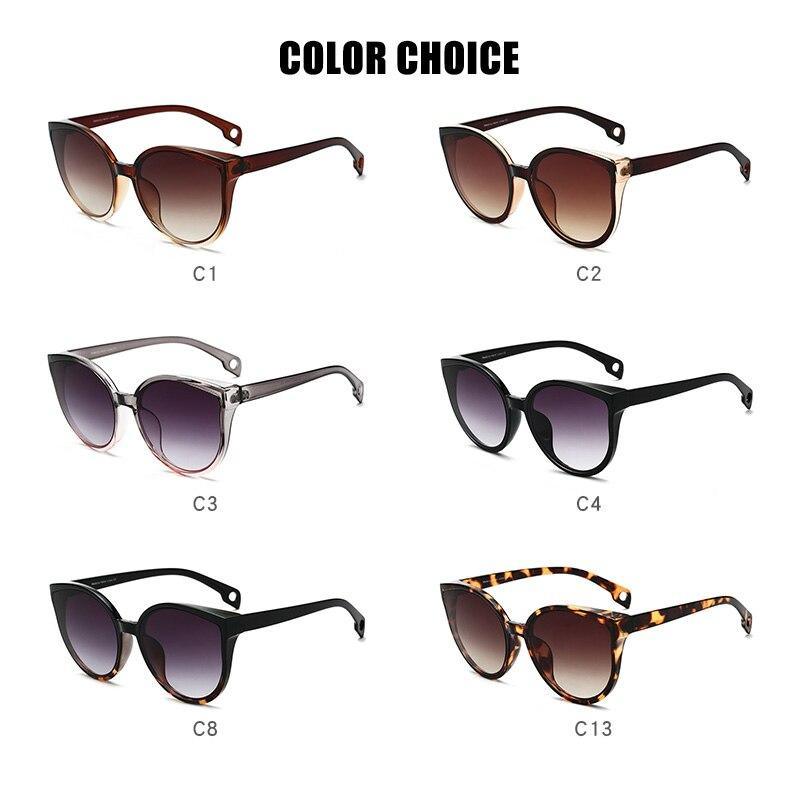 Luxury Modern Elegant Lady  Sunglasses WIth  Cat Eye Women Eyewear  Plastic Frame Clear Lens With  UV400 Protection - SJB-DIAMOND ELITES