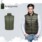 NewBang Men Sleeveless Warm Vest Ultra Light Down Vest Man Winter Solid Sleeveless Jacket Men's Lightweight Waterproof Vests