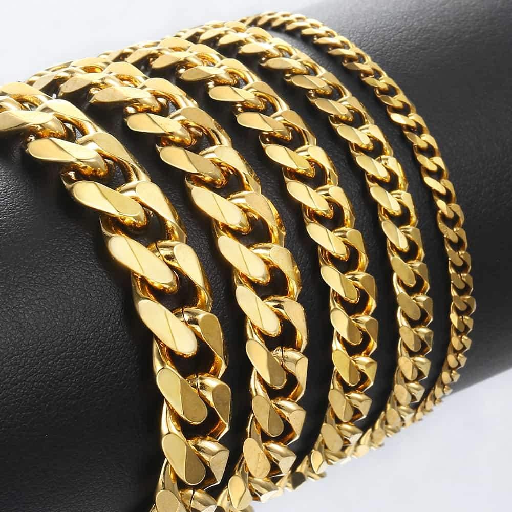 Luxury Popular Trend New Bracelet for Men and Women Curb Cuban Link Chain Stainless Steel Mens Womens Bracelets Chains Jewelry for Men Perfect Gift - SJB-DIAMOND ELITES