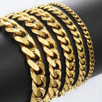Luxury Popular Trend New Bracelet for Men and Women Curb Cuban Link Chain Stainless Steel Mens Womens Bracelets Chains Jewelry for Men Perfect Gift - SJB-DIAMOND ELITES