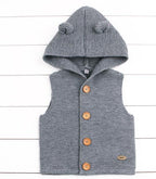 Winter Hooded Knitted Long Sleeve  Sweaters For Newborn Babies