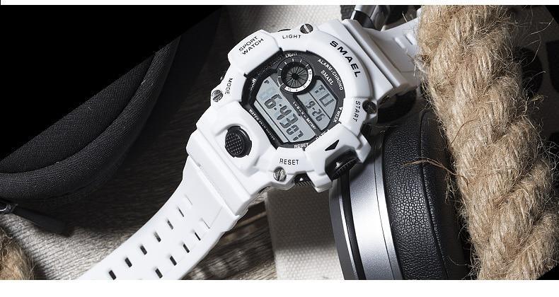 Digital Mens  Sports Waterproof 50 M Watches With Auto Date relogio masculino  Army Military Sports Unisex Watch - SJB-DIAMOND ELITES