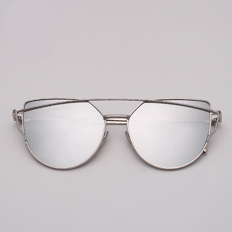 NEW  Stevvex Designer Cat eye Sunglasses For Women and Ladies in Vintage Metal Reflective Glasse Mirror Retro Oculos De Sol Gafas Style With UV 400 Protection - SJB-DIAMOND ELITES