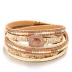 Legendary Amazing New Modern Fashion Pearl Elegant Multi-Layer Leather Handmade Bracelet Bangle Luxury For Woman - SJB-DIAMOND ELITES