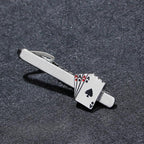 Retro Playing Cards Tie Clip Vintage Elegant Tie Clip Man Clips Unique Business Cufflinks Wedding Tie Clips For Anniversary Business Meeting And Daily Life Stevvex