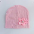 Modern Elegant Baby Girl Hat Cap With Bow and Dots Cotton Flower Beanie for Girls Butterfly Knot