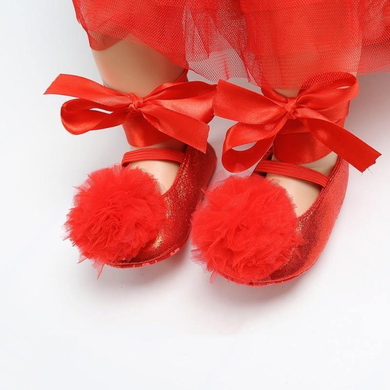 Cute Baby Dance Shoes Toddler Shoes Bow Tie Baby Princess Shoes Dance Shoe Newborn First Walkers 0-18M Stevvex