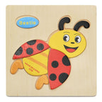 Wooden 3D Stevvex Modern Interesting Baby Learning Puzzles for Children Cartoon Animal Fruit Puzzles Intelligence Kids Children Educational Toy - SJB-DIAMOND ELITES