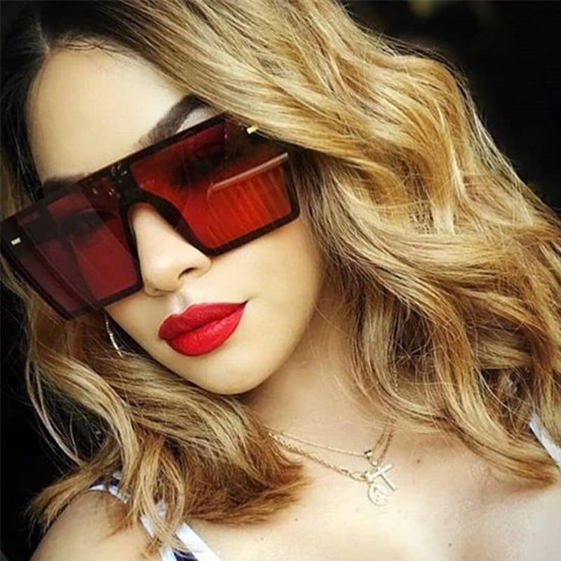 Modern Oversized Square Sunglasses For Lady and Women Luxury Brand Fashion Gafas Shade WIth Mirror Glasses And UV400 Protection - SJB-DIAMOND ELITES