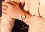 Small Gold Bangle Bracelet Luxury Watches Stainless Steel Retro Ladies Quartz Wristwatches Fashion Casual Women Dress Watch For Women and Girls