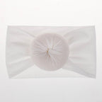 Newborn Infant Kids Girls Nylon Bow Hairband Headband Stretch Turban Knot For Bay Girls