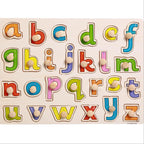 Kid Early Educational Table With Shapes of Vegetables and Animals Baby Hand Grasp Wooden Puzzle Toy Alphabet And Digit Learning Education Child Wood Toy - SJB-DIAMOND ELITES