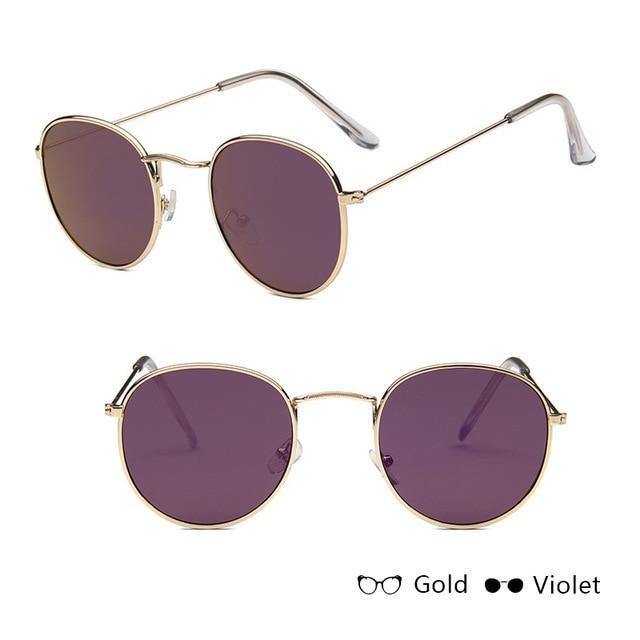 Leon Elegant Unisex Woman and Man Classic Round  Sunglasses Designer Glasses Lady Round Luxury Retro Sunglasses With Vintage Mirror Oculos De Sol Gafas - SJB-DIAMOND ELITES